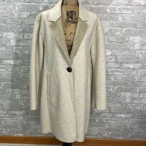 Sam Edelman Single Breasted Reefer Two Tone Coat